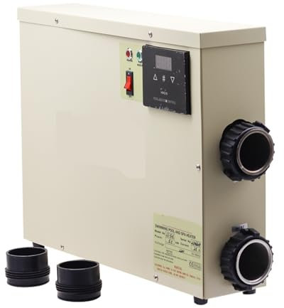 JHXHFJXZ Chauffe-Eau 15 KW for Piscine, Thermostat, Pompe à Chaleur électrique Haute efficacité for baignoires, Mini-piscines et spas pour Spa, Baignoire(9KW 220)