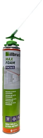 Mousse de polyuréthane expansive 540 ml FM365 | Rendement 40 L | Mastic isolant thermique et acoustique | Séchage rapide en 8 minutes | Utilisation professionnelle 2 en 1 avec pistolet et canule