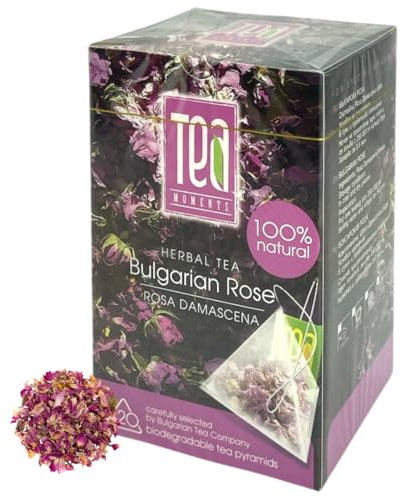 Premium Rosa Damascena Rose Tea – 20 Biodegradable Tea Bags (1.5g Each) | 100% Dried Rose Petals | Caffeine-Free Herbal Infusion for Relaxation & Wellness by Premium GT Herbs & Fruits