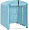 SoBuy Abri de Jardin, Cabane de Jardin Exterieur Imperméable, abri Moto avec des Crochets, Garage pour Vélo et Outils, Abri Vélo, Rangement et Stockage, Bleu Clair, 120x176x163 cm, KLS11-BL