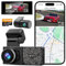 TINAZEOK Dash Cam Front and Rear 4K+2.5K, 5GHz WiFi GPS, 128GB Card Included, App Control, 3.16 IPS Screen, 24H Parking Mode, Night Vision, 170° Wide Angle, G-Sensor, WDR, Dashcam for Cars(C6 Pro)