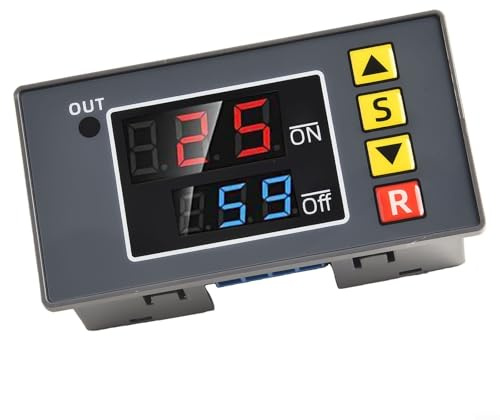 Digitales Zeitzyklus-Steuermodul, 12 V Gleichstrom, Zeitschaltuhr, mit Dual-LED-Display für Automatisierungssystem, 10 A Relaismodul