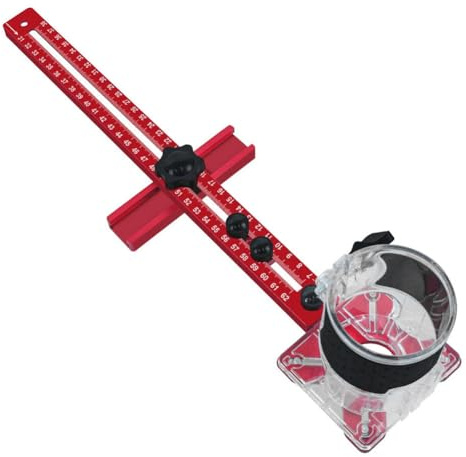 Asyduey 4in1 Router Fresatura Staffa per Scanalatura- Hardware Jig Router In Alluminio Cerchio Taglio Jig Punch-Router Fresatura Staffa A