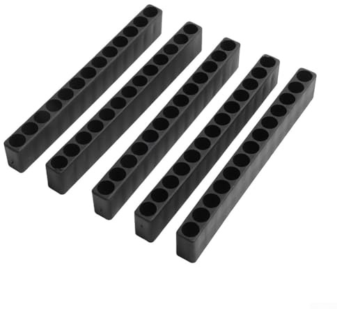 6-teiliges Schraubendreher-Bithalter-Set für 6,35 mm Sechskant-Werkzeuge, Kunststoff-Bohrer-Aufbewahrungsstreifen mit 4/6/8/10/12/13 Löchern, organisieren Sie Kraft (13 Löcher)