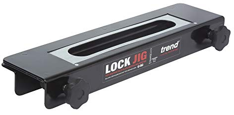 Trend Large Lock Jig with Baldwin Templates, TCT Router Bit & Guide Bush for Precise Door Lock Installations, LOCK/JIG/A