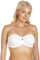 Camille Womens Multiway Strapless Bra - Non Padded & Underwired with Removable Matching & Clear Straps - Cross Back, Strapless, Halter or One Strap White 42DD