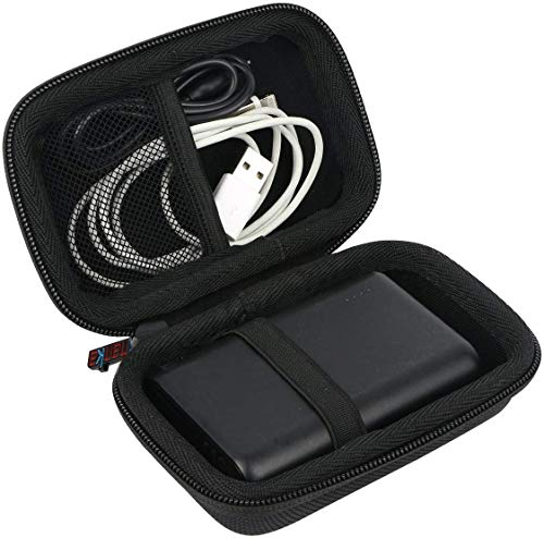 Khanka Hart Tasche Schutzhülle Für Anker Powerbank PowerCore 10000mAh 10000 mAh der kleine und Leichter externer Akku kompakt Ladegerät Etui Case.(Schwarz)