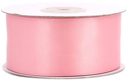 Doppelseitiges Satinband 38mm x 20m Rolle - FARBAUSWAHL in 6/10/25/38mm - farbecht & waschbar - Schleifenband für Hochzeit - Geschenkband zum Verpacken Dekorieren Basteln - Rosa 148