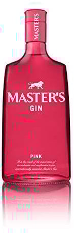 Master's London Dry Gin Pink - Ginebra Premium Rosa fresa y frambuesa, botella 700 ml