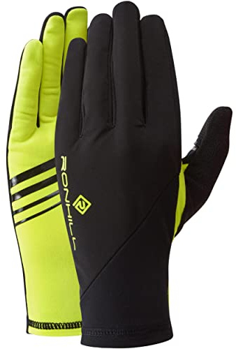 RONHILL Running, Wind-Block Glove, Black/Fluo Yellow, M