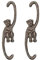 Sungmor Heavy Duty Gusseisen Funny Monkey S Hook | 2er Pack, 7,67 Zoll | Retro rustikale dekorative Gartenpflanze Kleiderbügel hängen Rack | Ausgezeichnete Wohnkultur für die Anwendung