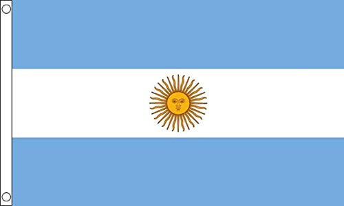 Bandera Argentina Pequeña - 3 x 2 FT - 100% Poliéster Con Ojales - FlagSuperstore©