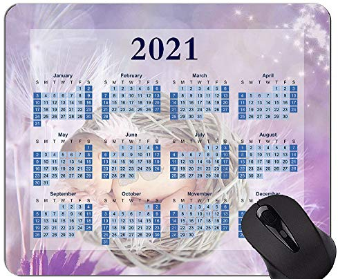 YENDOSTEEN 2021 Mauspad Kalender, Baby Löwenzahn Gummi Mauspad