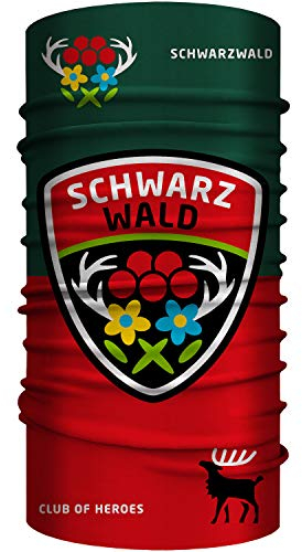 Club of Heroes Schwarzwald Bandana, nahtloses Multifunktionstuch 25 x 50 cm aus weicher Mikrofaser/atmungsaktiv Schlauchschal Halstuch Schal/Hirsch Geweih Black Forest Bollen Wandern Reiseführer