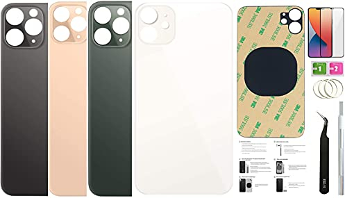 11 Pro Back Glas für iPhone 11pro Back Cover Glas (5,8 Zoll) mit vorinstalliertem Klebeband und werkzeugen ... (Gold)