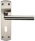 Mitred Lever Door Handle on Lock Backplate - 172 x 44mm - Satin Stainless Steel | Commercial Lever on Backplate Door Handle - Internal Door Hardware - Lock, Euro, Oval and Latch Options Available