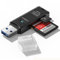 Lecteur de carte micro SD USB 3.0, lecteur de carte SD 5 Gbit/s 2 en 1 vers adaptateur USB, lecteur de carte mémoire Wansurs pour cartes SDXC, SDHC, MMC, RS-MMC, Micro SDXC, Micro SD, Micro SDHC et