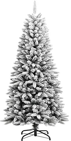 vidaXL Künstlicher Weihnachtsbaum Beschneit Christbaum Tannenbaum Dekobaum Kunstbaum Weihnachten Dekoration Weihnachtsdeko 120cm PVC PE