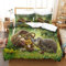 MIYOLI Bettwäsche 135x200 Igel Bettwäsche-Sets Igel 3D Bettbezug Weiche Pilz 110gsm Mikrofaser 3 Teilig Bettbezüge mit Reißverschluss und 2 Kissenbezug 80x80cm