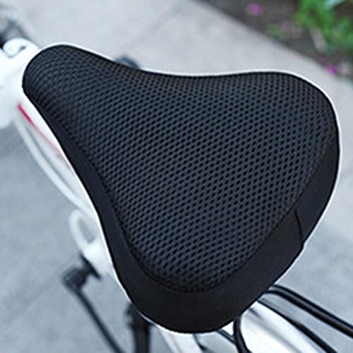 SPYMINNPOO Funda para sillín de bicicleta, funda acolchada transpirable cómoda para accesorios de bicicleta (negro)