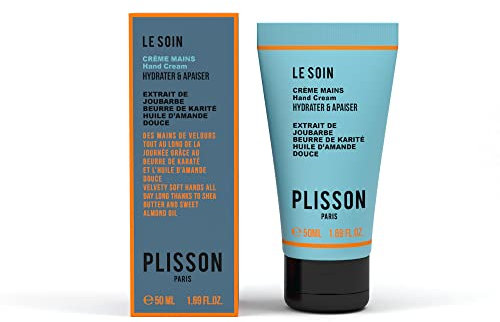 Plisson - Feuchtigkeitsspendende und beruhigende Handcreme – alle Hauttypen – 99% Inhaltsstoffe natürlichen Ursprungs, Hauswurz, Sheabutter, Mandelöl – 50 ml