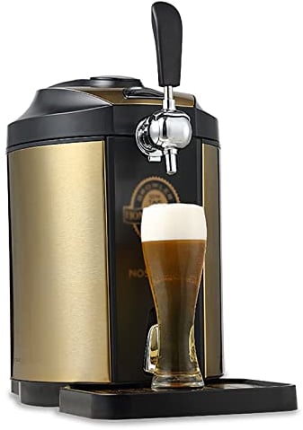 THREMA Chilled Beer Dispenser, 5L Beer Pump Beer Tap Dispenser, Integrated Beer Cooler with LED Display, Co2 Pressure,Craft Beer Homebrew, for a Perfect Draft Beer At Home
