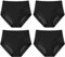 TOMPPY Slip Modellanti Senza Cuciture in Seta di Ghiaccio a Vita Alta, Mutandine Sexy Traspiranti da Donna (XX-Large,4pcs-Black)