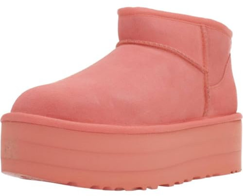 UGG Femme Ultra Mini Klassische Plattform Botte Tendance, Corail Vibrant, 39 EU