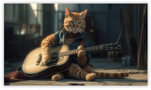 SMTDeco Herdabdeckplatte Ceranfeld Abdeckplatte Herdabdeckung Herdplatten Abdeckungen Induktionskochfeld 90x52 cm 1-tlg. Katze Gitarre Orange
