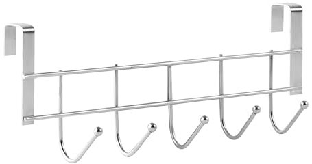 OFXDD Over The Door Hooks for Clothes - Metal Cabinet Towel Holder for Bathroom - Kitchen Hooks Universal Fit on Inside or Outside of Cupboard Doors