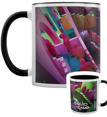 SQUID GAME GUARDS & STAIRS COLOURED INNER MUG - ACC