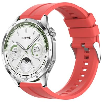 JYMYI 22mm Cinturino Orologio per Amazfit GTR 2/Amazfit GTR 2e Armband, Silicone Bracelet Cinturino Smartwatch Cinghia per Amazfit Pace/Amazfit GTR 3 Pro/GTR 3/Amazfit 2 Stratos Cinturini (Rosso)