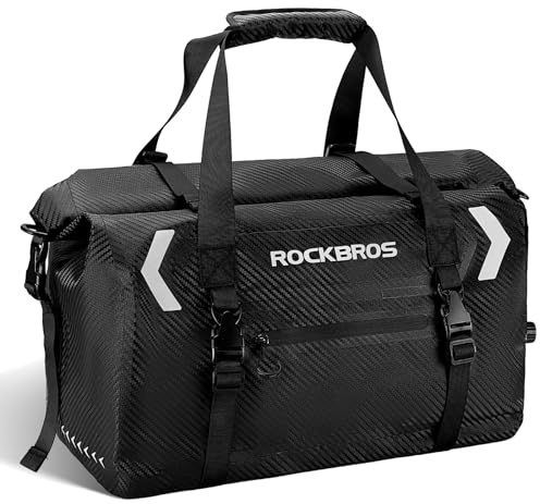 ROCKBROS Motorrad Hecktasche 100% Wasserdicht, mit Schultergurt 20L-60L | Motorradtasche Gepäckrolle Reisetasche für Wandern, Radfahren, Reisen, Camping, Outdoor