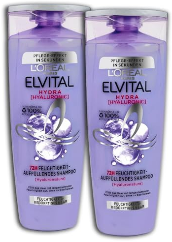 2 er Set Elvital Hydra [Hyaluronic] Feuchtigkeits-Auffüllendes Shampoo 2 x 300ml