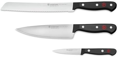WÜSTHOF Gourmet 3-piece Set, Black and Silver