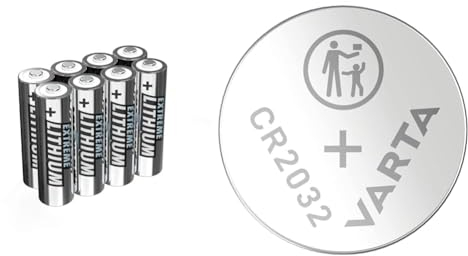 ANSMANN Extreme Lithium Batterie AA Mignon 8er Spar-Pack & VARTA Batterien Knopfzellen CR2032, 10 Stück, Lithium Coin, 3V