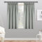 MRTREES Vorhänge Kurz Voile Gardinen hellgrüngrau Halbtransparent Stores Gardinen Vorhang Kräuselband für Wohnzimmer Schlafzimmer 145 x 132cm (H × B) 2er Set