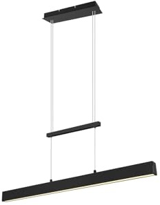 LED Pendelleuchte PAROS Schwarz - Up and down, dimmbar, höhenverstellbar |