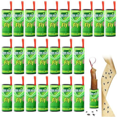 Tiras Atrapamoscas,24pcs Tiras Papel para Moscas,Tira Atrapa Moscas,Papel Atrapa Moscas,Trampas Adhesivas Moscas,Papel Fly Catcher,Cinta Atrapa Moscas,Atrapa Moscas Tiras Atrapamoscas