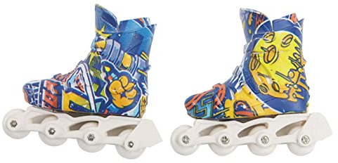 GAOINTELL 1 Paar Finger Skate Schuhe Spielzeug Finger Roller Inline Skates Kinder Geschenk Finger Spielzeug Skate Schuhe Finger Schuhe Rollschuhe Spielzeug Für Finger Griffbrett Turnschuhe