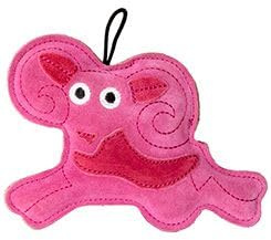 KIWI WALKER Lederspielzeug - Schildkröte - Chamäleon - Nautilus - Steinbock | Hundespielzeug (Rosa, Steinbock)