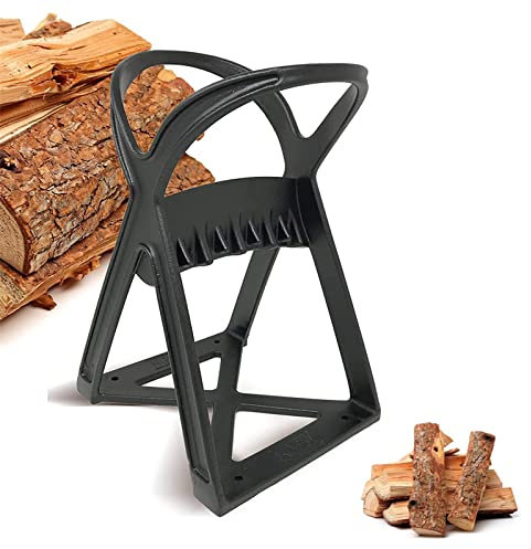 POCDOKYZ Wood Splitter, Hand Wood Splitting Tool with X-Shaped Base, Steel Log Splitting Wedge for Home, Campground, Fire Pit, Fireplace