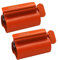 Toothpaste Squeezer 2 Pack - Metal Tube Squeezer Stainless Steel Tube Wringer UDQYQ Toothpaste seat Holder Stand (Orange)