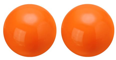 QUARKZMAN 2 Stück Gazing Globe Dekor Ball 90mm Reflektierende Gartensphäre Polierter Hohlball, Nahtloser Edelstahl-Gazing-Ball, Glatter Spiegelglobus für Garten Wohnkultur, Orange