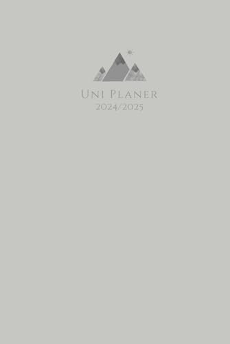 Uni Planer 2024/2025: Semesterplaner, Wochenkalender & Terminplaner für Studierende | Medium | Kompakt (Minimalist Grau)