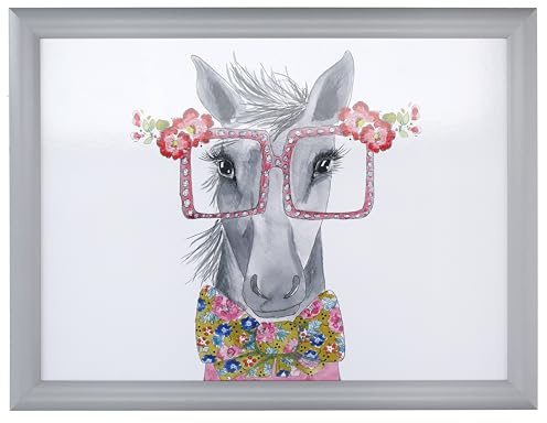 Mikasa x Tipperleyhill Laptray, bedrucktes Tablett mit gepolstertem Boden, rechteckiges Tablett zum Essen, Lesen & Malen, Pferdedruck, 44cm, einzigartiges Geschenk