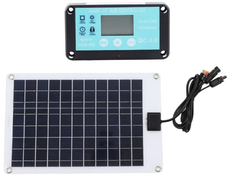 Chargeur de Batterie Solaire, Kit de Panneau Solaire avec Contrôleur MPPT 100 A, Chargeur de Batterie Solaire 50 W, Panneau Solaire pour Batterie 12 V et équipement de CC