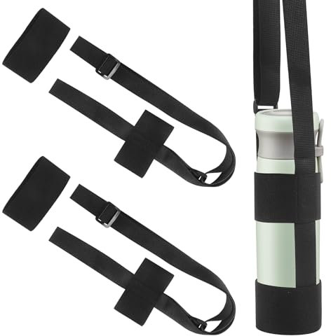Flaschenhalter Gürtel 2 Stück Verstellbar Flaschengurt Trinkflasche zum Umhängen Verstellbar Flaschenhalter zum Umhängen Flaschengürtel Wasserflaschenhalter mit Riemen für Wandern Laufen Outdoor