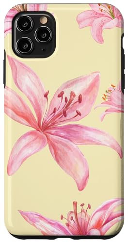Cute Lily Flower Blooming Aesthetic Floral Y2K Case for iPhone 11 Pro Max