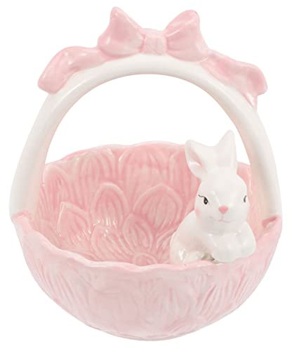 Cabilock Figurine Keramik Bunny Korb Ornament Desktop Dekoration Ostern Decor Jahr Dekorationen Für Jungen Und Mädchen